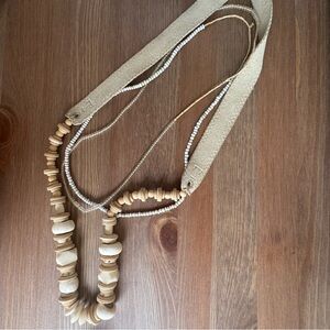 3 Twig and Twine Neutral Bead Necklaces